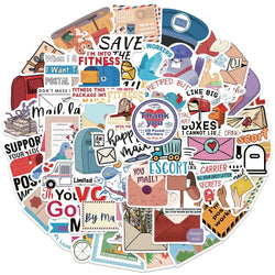 50pcs Cartoon Postman Stickers for Kids Laptop Luggage Skateboard Scrapbook (ONLINE ORDER ONLY)