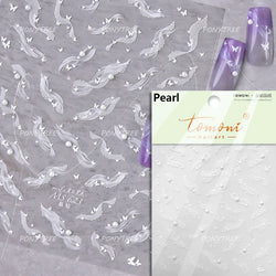 Transparent Purple Pink Gradient Wing Pinion Feather Housefly Wings Shiny Adhesive Nail Art Decoration Stickers Manicure Decals (ONLINE ORDER ONLY)