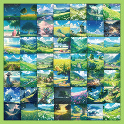10/30/60PCS Aesthetic Landscape Stickers Decals DIY Phone Suitcase Skateboard Phone Suitcase Car PVC Waterproof Kids Sticker Toy (ONLINE ORDER ONLY)