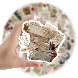 10/30/50/100pcs Retro Cartoon Art Ins Style Stickers Vintage Decals Laptop Fridge Phone Scrapbook Funny Stationery Sticker Toys (Online Order Only)
