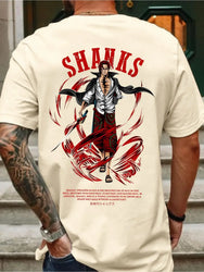 One Piece Shanks Summer T-shirt Retro Oversized Cotton (ONLINE ORDER ONLY)