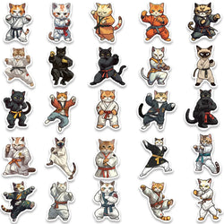 50pcs Cool Cartoon kungfu Cats Stickers Kids Toy DIY Waterproof Graffiti For Luggage Laptop Guitar Phone Car Decals (ONLINE ORDER ONLY)