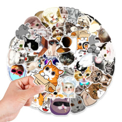 10/30/50PCS Kawaii Cats Cartoon Sticker Animal Cute Decals Toy For Kids DIY Suitcase Fridge Phone Scrapbook Stationary Fridge (ONLINE ORDER ONLY)