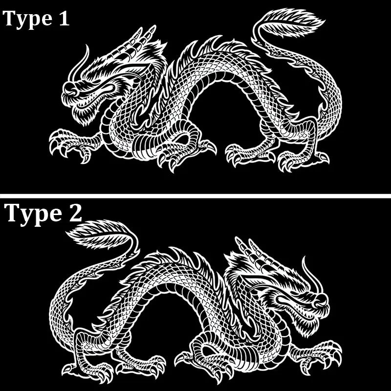 Anime Detachment Car Sticker The Black Dragon Body Big Picture Decoration Movement Style Die Cutting Waterproof PVC Vinyl Decals (ONLINE ORDER ONLY)