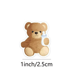 100-500pcs Cartoon Bear Animals Stickers Reward Stickers Decoration Gift Box Crafts Sticker Label Stationery (ONLINE ORDER ONLY)
