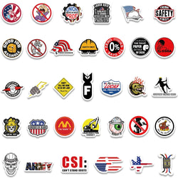 98PCS Funny Hard Hat and Construction Worker Stickers (Online Order Only)