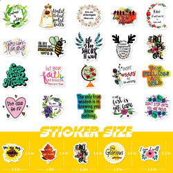 50/100PCS Motivational Phrases Hope Sticker Inspirational Life Quotes DIY Laptop Study Room Scrapbooking Graffiti Decal Stickers (ONLINE ORDER ONLY)