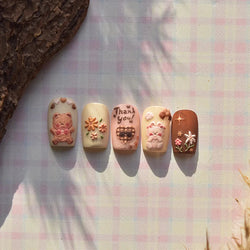Cookies Chocolate Love Heart Flower Bowknot Rabbit Bunny Lace Bear Star Bouquet Rabbit Adhesive Nail Art Sticker Manicure Decal (ONLINE ORDER ONLY)