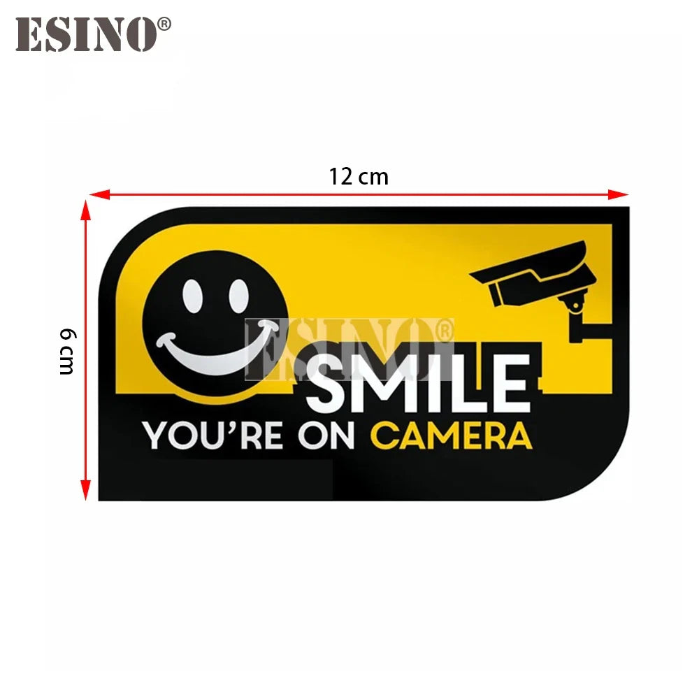 Creative Funny Smile You Are On Camera Decorative Sticker Cartoon PVC Decal Waterproof Car Body Pattern Vinyl (Online Order Only)