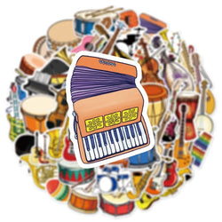Cartoon Musical Instruments Sticker Packs (ONLINE ORDER ONLY)