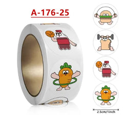 500pcs /rolls  Kids lnspirational Stickers Cute Animal Stickers Reward Stickers Kids Stickers Wholesale self-adhesive Labels (Online Order Only)