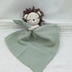 Baby Bib with Sleeping Animals Rattle (ONLINE ORDER ONLY)