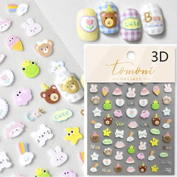 Cookies Chocolate Love Heart Flower Bowknot Rabbit Bunny Lace Bear Star Bouquet Rabbit Adhesive Nail Art Sticker Manicure Decal (ONLINE ORDER ONLY)