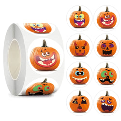 100-500pcs Halloween Sticker Ghost Labels Gift Candy Bags Seal Stickers Halloween DIY Package Paper Sticker Party Decoration (Online Order Only)