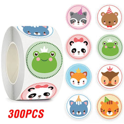 100-500pcs Cartoon Animal Label Thank You Stickers Sealing Label For Business Handmade Baking Cake Party Gift Decoration Sticker (ONLINE ORDER ONLY)