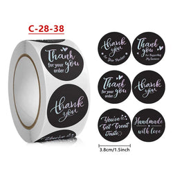 500 Pcs 1.5inch/3.8cm Round Laser English Thank You Gift Seal Sealing Stickers with Waterproof Wedding Holiday Label (ONLINE ORDER ONLY)