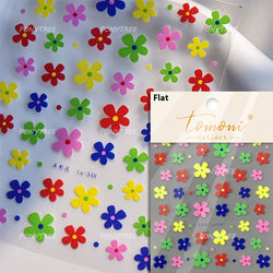 Embossed Flower Pink Butterfly Lucky Peach Blossom Chic Spring Petal 5D Soft Relief Adhesive Nail Art Stickers Manicure Decals (Online Order Only)