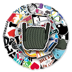 10/50Pcs Inspirational Fitness Graffiti Sticker Decals DIY Water Bottle Motorcycle Laptop GYM Cool Sticker for Kid Toys (ONLINE ORDER ONLY)