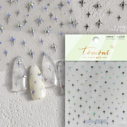 Colorful Rhinestone Laser Star Bronzing Gold Silver Pearl 5D Relief Self Adhesive Nail Art Decoration Sticker 3D Manicure Decals (ONLINE ORDER ONLY)