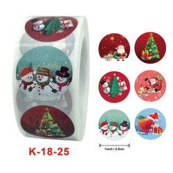 50-500pcs Cartoon Merry Christmas Sticker Santa Claus Tree Paper Label New Year Cute Snowman Stationery Stickers For Kids Gift (ONLINE ORDER ONLY)