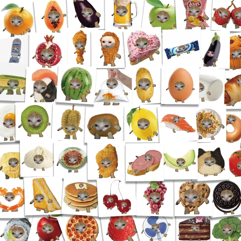 69pcs Kawaii Cat Stickers Waterproof Decals for Laptop, Phone, Notebook, Luggage, Bicycle (ONLINE ORDER ONLY)