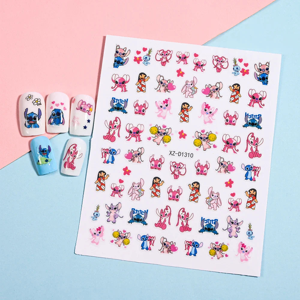 1PCS Disney Mickey Series Nail Stickers Cute 3D Minnie Nail Decorations Valentine's Day Christmas Self-Adhesive Nail Supplies *& (ONLINE ORDER ONLY)
