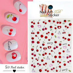 1Pc Summer Nail Art Sticker Lemon Nail Decal Nail Art Supplies Cute Fruit Strawberry Cherry Watermelon Avocado Lemon Nail Design (ONLINE ORDER ONLY)