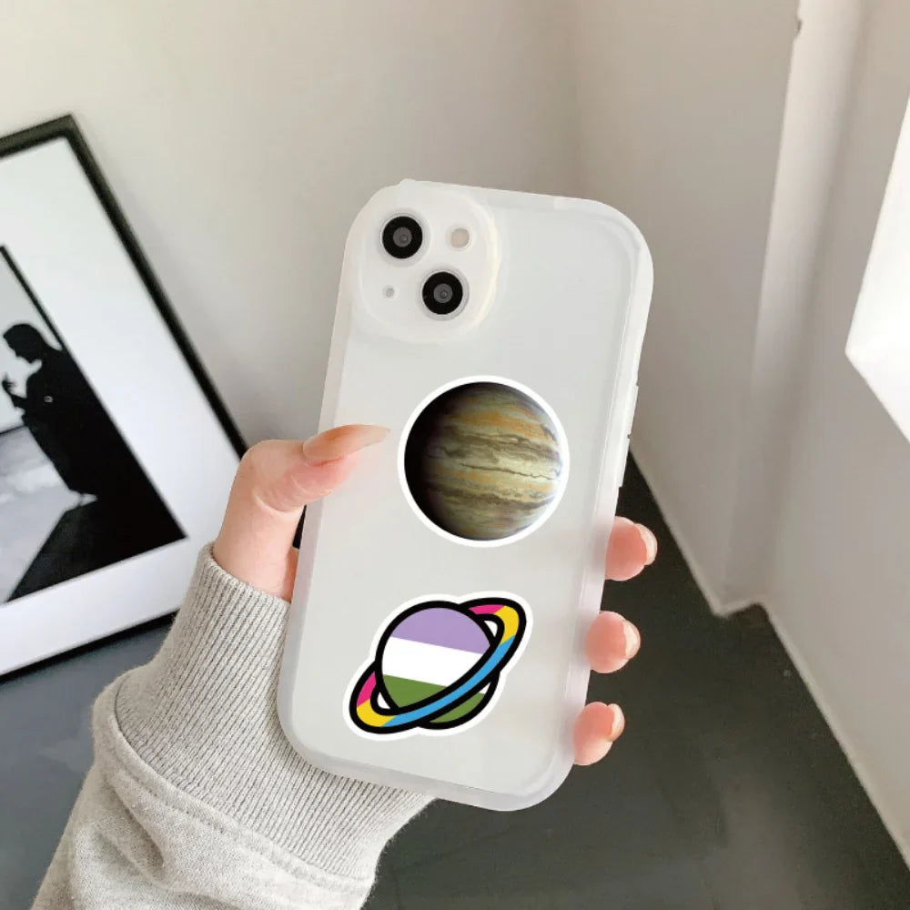 10/50PCS Space DIY Planet Sticker Notebook Trolley Case Bike Scooter Waterproof Graffiti Gift Toy Sticker Wholesale (ONLINE ORDER ONLY)