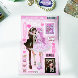 Korean ins Sweet Cool Girl Sticker Diary Scrapbooking DIY Album Decoration Sticker Aesthetic Stationery Art Supplies Personalizd (ONLINE ORDER ONLY)