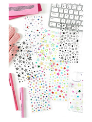 1Pc New Cute Star Resin Stickers Idol Card Deco Scrapbook DIY Material Girls Nails Decoration Stationery Stickers (ONLINE ORDER ONLY)