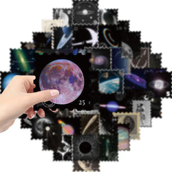 Black Universe Cartoon Stickers for Phone, Laptop, Luggage, Skateboard - 10/30/50PCS (ONLINE ORDER ONLY)