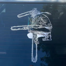 1PCS Chainsaw Man Stickers Anime Car Stickers For Door Hood Decoration External Accessories Die Cutting Waterproof Vinyl Decals (ONLINE ORDER ONLY)