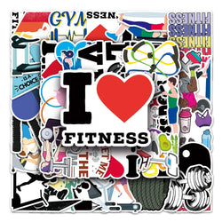10/50Pcs Inspirational Fitness Graffiti Sticker Decals DIY Water Bottle Motorcycle Laptop GYM Cool Sticker for Kid Toys (ONLINE ORDER ONLY)
