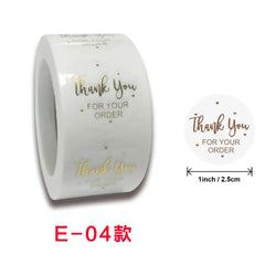 50-500pcs Luxury Bronzing Label Thank You Sealed Sticker For Cards Envelope Sealing Label Stickers Wedding Party Gift Sticker (ONLINE ORDER ONLY)