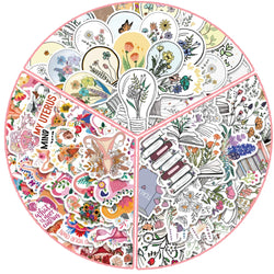 50PCS Cartoon Uterus Stickers Waterproof Decals for Luggage Guitar Car Laptop (Online Order Only)