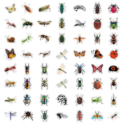 60Pcs Cartoon Cute Insect Doodle Stickers Small Animal DIY Toys Car Skateboard Laptop Graffiti Decals Sticker for Kid (ONLINE ORDER ONLY)