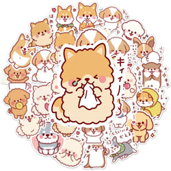 10/30/50PCS Kawaii Fluffy Dog Sticker Aesthetic Children's PVC Korean Stationery School Supplies Decoration Scrapbooking (ONLINE ORDER ONLY)