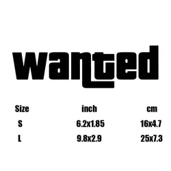 "Wanted"Stickers,funny and cool stickers For Cars, Trucks, Walls, Laptops, Windows, Motorcycles, Bumpers Or Crafts (ONLINE ORDER ONLY)