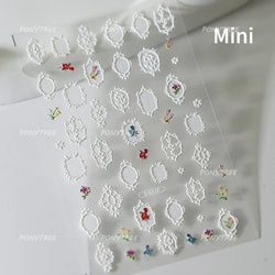 Flower Star Sun Grid Line Interesting Graffiti Tulip Cherry Apple Fruit Dot Painting Adhesive Nail Art Stickers Manicure Decals (ONLINE ORDER ONLY)