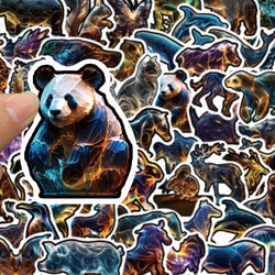 10/30/50PCS Cool Neon Style Animal Sticker PVC Waterproof Graffiti Sticker DIY Fridge Stationery Phone Notebook Car Decals Toys (ONLINE ORDER ONLY)