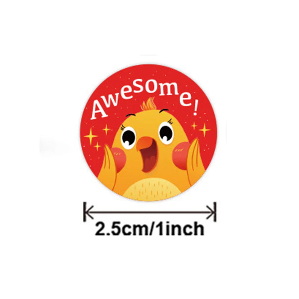100-500pcs Reward Label Cartoon Animal Sticker Thank You Cute Game Sticker DIY Gift Sealing Label Decoration Supple (ONLINE ORDER ONLY)