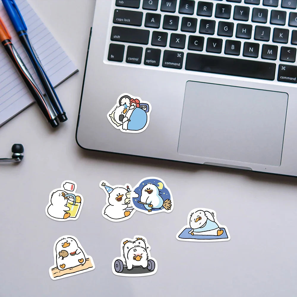 100PCS Cute Simple Duck Sticker For Aesthetic Children's Stationery School Supplies Decoration Scrapbooking for Kids (ONLINE ORDER ONLY)