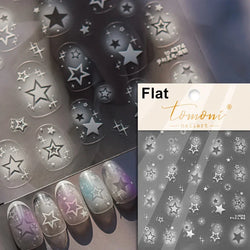 Dreamy Moon Star Cloud Butterfly Starrylight Rhinestone 5D Soft Embossed Relief Nail Art Sticker 3D Decal Decoration Manicure (ONLINE ORDER ONLY)
