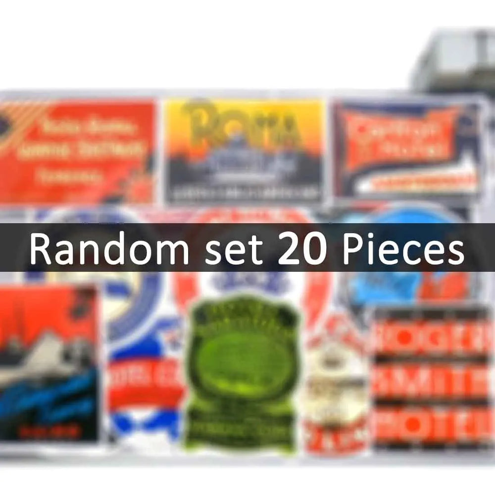 20/30/55Pieces Old Style Hotel Poster Retro Cityscape Travel Stickers for Phone Luggage Skateboard Motorcycle Car Laptop Sticker (ONLINE ORDER ONLY)