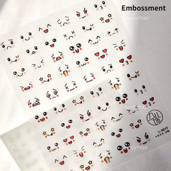 Cute Kapibala Halo Dyeing Kabibara Giant Rat Guinea Pig Cavy Lovely Expression Orange Adhesive Nail Art Stickers Manicure Decals (ONLINE ORDER ONLY)