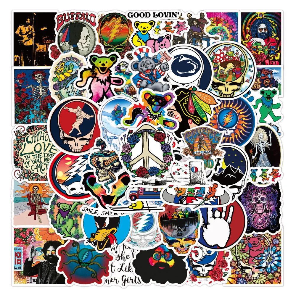 10/30/50pcs Grateful Dead Stickers Packs (ONLINE ORDER ONLY)
