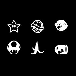 Set Of 6 Blank Button Car Sticker And Truck Vehicle White Blank Buttons The Car Interior  Decoration Die Cutting  Vinyl Decals (ONLINE ORDER ONLY)