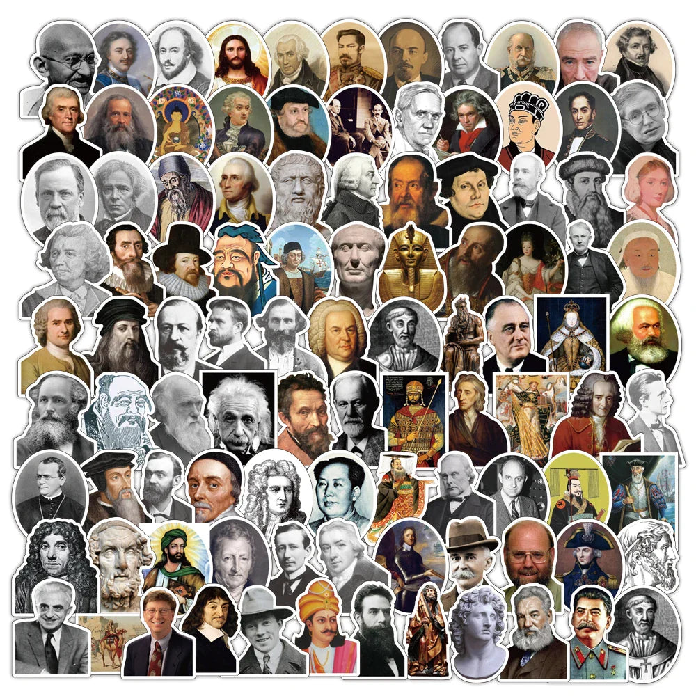100Pcs Portraits of Celebrities Stickers Decals DIY Water Bottle Laptop Luggage Waterproof Cute Girls Stickers 2023 (Online Order Only)