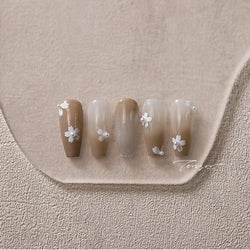 Romantic Cherry Blossom Sakura Flower Petal Leaf Self Adhesive Nail Art Stickers Rhinestone Shiny Flat Petalage Manicure Decals (ONLINE ORDER ONLY)
