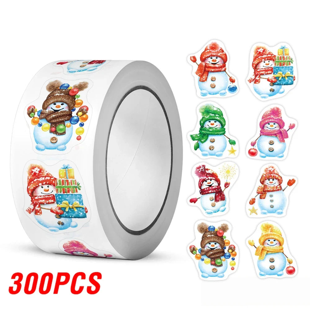 100-500pcs Christmas Theme Seal Labels Stickers Merry Christmas Stickers For DIY Gift Baking Package Envelope Stationery Lables (ONLINE ORDER ONLY)